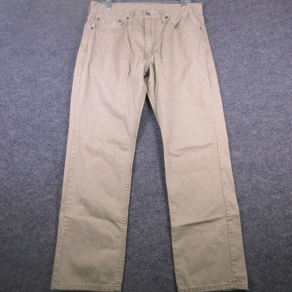 Levis 559 Jeans Mens 34x31 Beige Relaxed Straight Fit Denim Light Wash Cotton